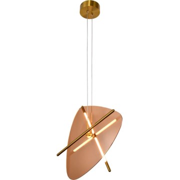 Cable-hung LED chandelier RELAX LED/15W/230V gold/smoky brown