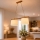 Cable-hung pendant AIDA 2xE27/15W/230V, dia. 35 cm, oak/cream