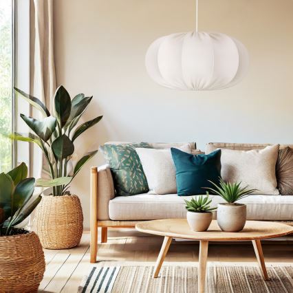 Cable-hung pendant CAFEE 1xE27/40W/230V Ø 52 cm white