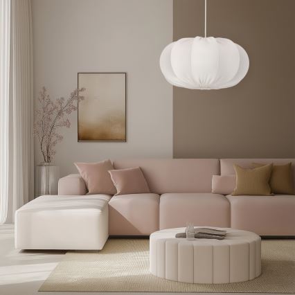 Cable-hung pendant CAFEE 1xE27/40W/230V Ø 52 cm white