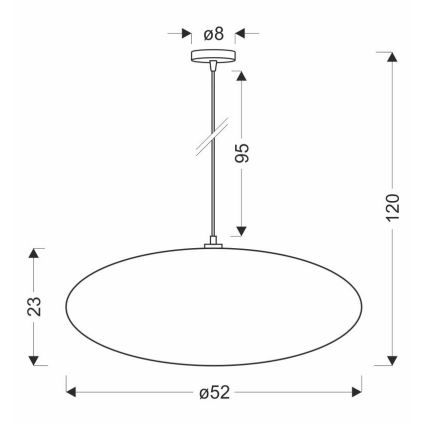 Cable-hung pendant CAFEE 1xE27/40W/230V Ø 52 cm white