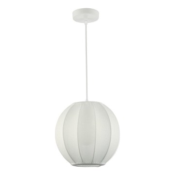 Cable-hung pendant DANA 1xE27/15W/230V Ø25 cm, white