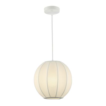 Cable-hung pendant DANA 1xE27/15W/230V Ø25 cm, white