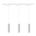 Cable-hung pendant for PIPE track system, 3x GU10/10W/230V, white