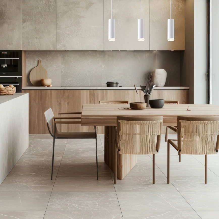 Cable-hung pendant for PIPE track system, 3x GU10/10W/230V, white