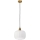 Cable-hung pendant lamp HECTOR 1xE27/15W/230V white/brass Ø 25 cm