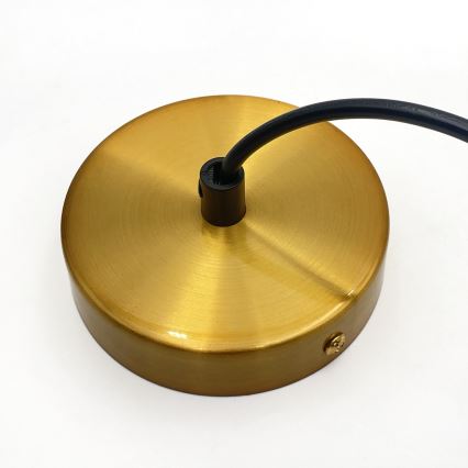 Cable-hung pendant lamp HECTOR 1xE27/15W/230V white/brass Ø 25 cm