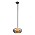Cable-hung pendant lamp INSIEME 1x GX53/10W/230V, Ø 35 cm, smoky black
