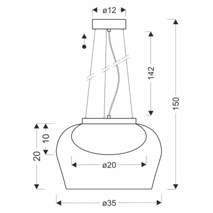 Cable-hung pendant lamp INSIEME 1x GX53/10W/230V, Ø 35 cm, smoky black