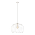 Cable-hung pendant lamp OVELLA 1xE27/15W/230V Ø 46 cm cream
