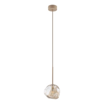 Cable-hung pendant LAVA 1xG9/8W/230V beige/smoked beige