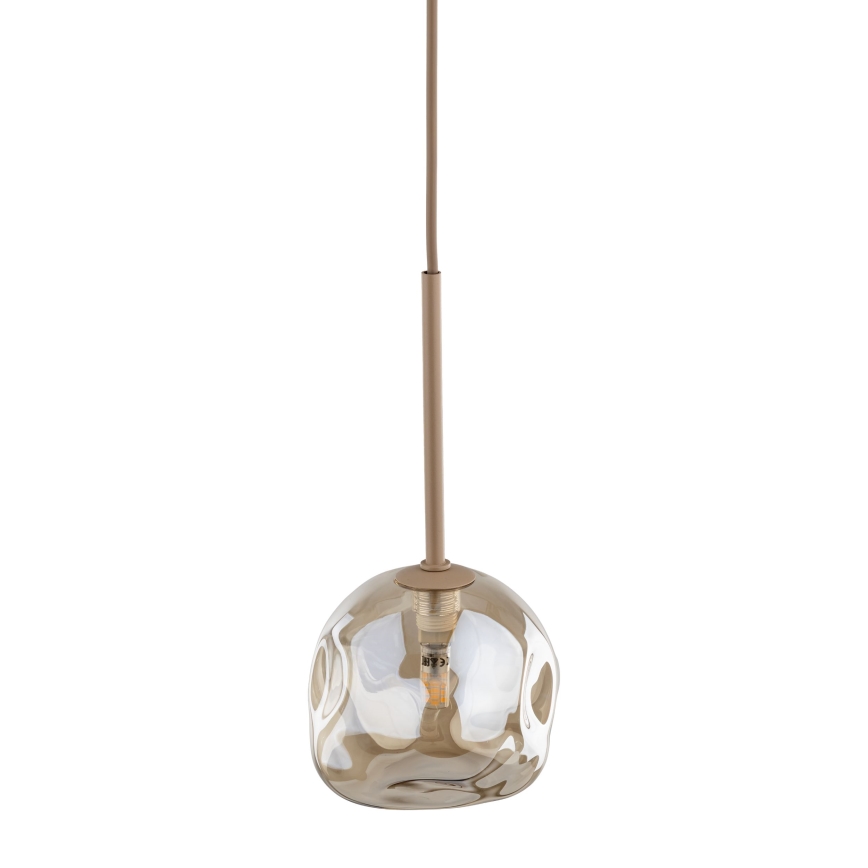 Cable-hung pendant LAVA 1xG9/8W/230V beige/smoked beige