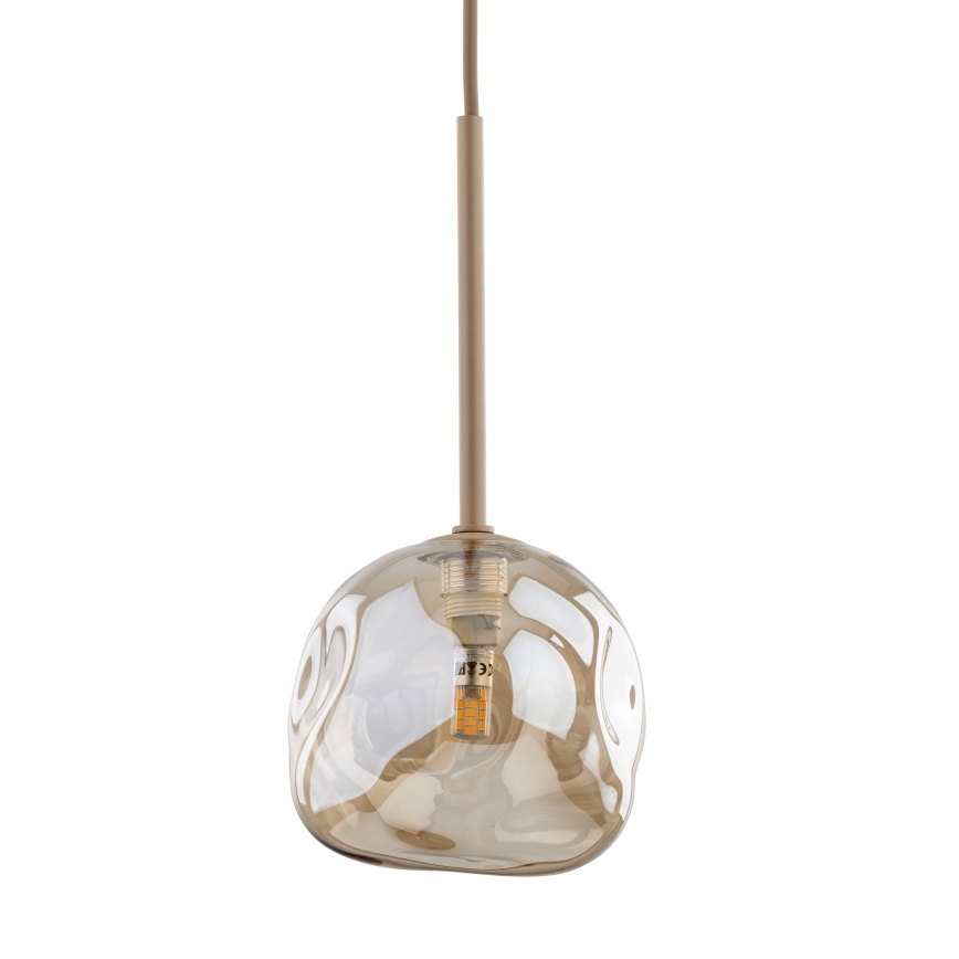 Cable-hung pendant LAVA 1xG9/8W/230V beige/smoked beige