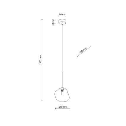 Cable-hung pendant LAVA 1xG9/8W/230V beige/smoked beige
