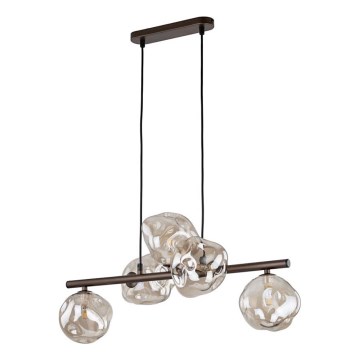 Cable-hung pendant LAVA 5xG9/8W/230V bronze/smoked beige