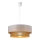 Cable-hung pendant light BORHO 1xE27/60W/230V Ø 40 cm white/jute
