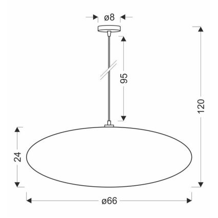 Cable-hung pendant light CAFEE 1xE27/40W/230V Ø 66 cm beige