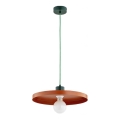 Cable-hung pendant light ETERI 1xE27/15W/230V copper/green