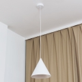 Cable-hung pendant light ETNA 1xE27/15W/230V Ø 25 cm white