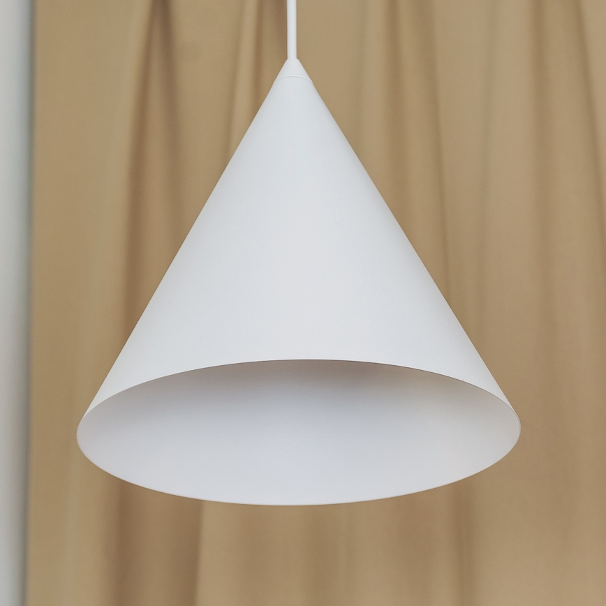 Cable-hung pendant light ETNA 1xE27/15W/230V Ø 25 cm white