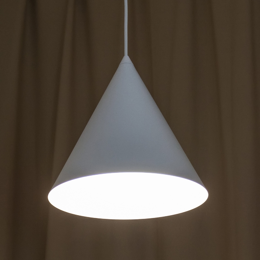 Cable-hung pendant light ETNA 1xE27/15W/230V Ø 25 cm white