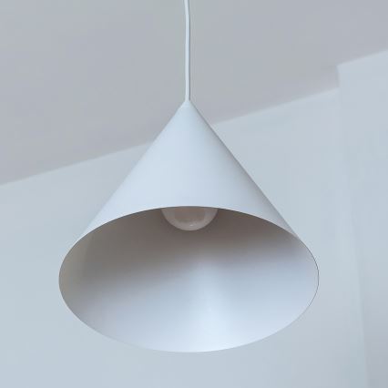 Cable-hung pendant light ETNA 1xE27/15W/230V Ø 25 cm white