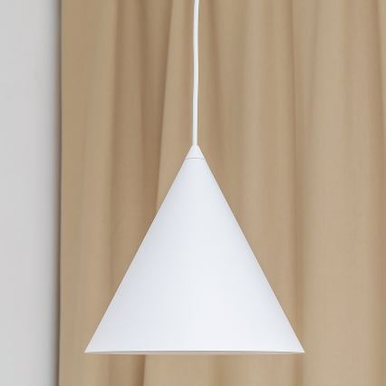 Cable-hung pendant light ETNA 1xE27/15W/230V Ø 25 cm white