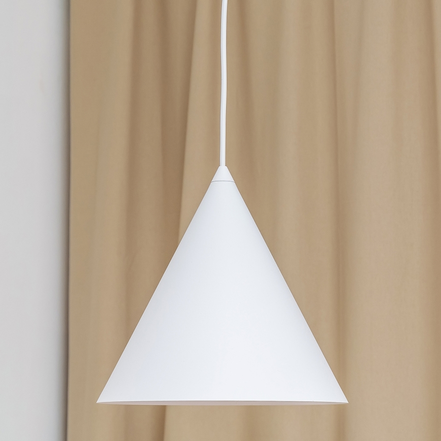 Cable-hung pendant light ETNA 1xE27/15W/230V Ø 25 cm white