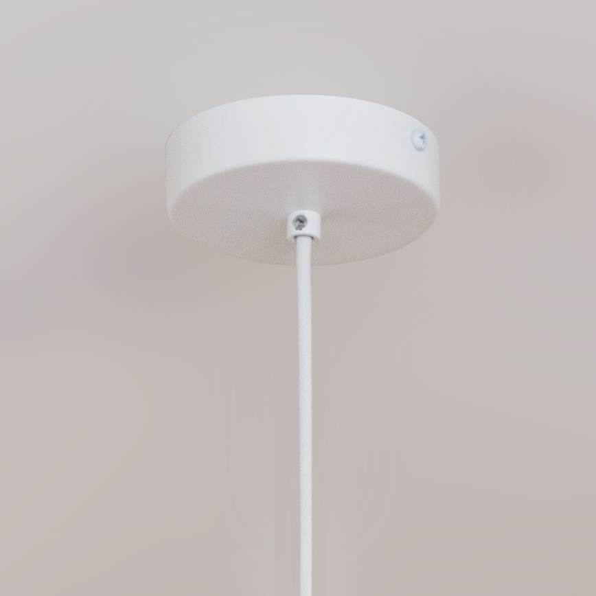 Cable-hung pendant light ETNA 1xE27/15W/230V Ø 25 cm white