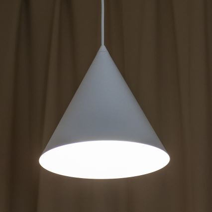 Cable-hung pendant light ETNA II 1xE27/15W/230V Ø 25 cm white