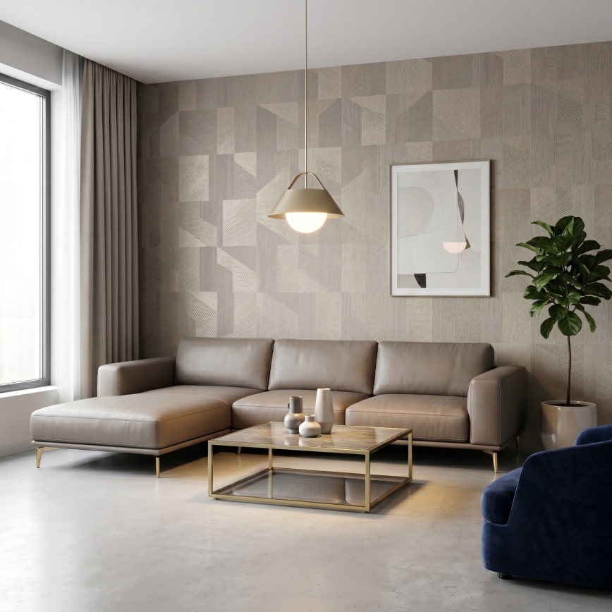 Cable-hung pendant light FUNDA 1xE27/15W/230V, bronze finish