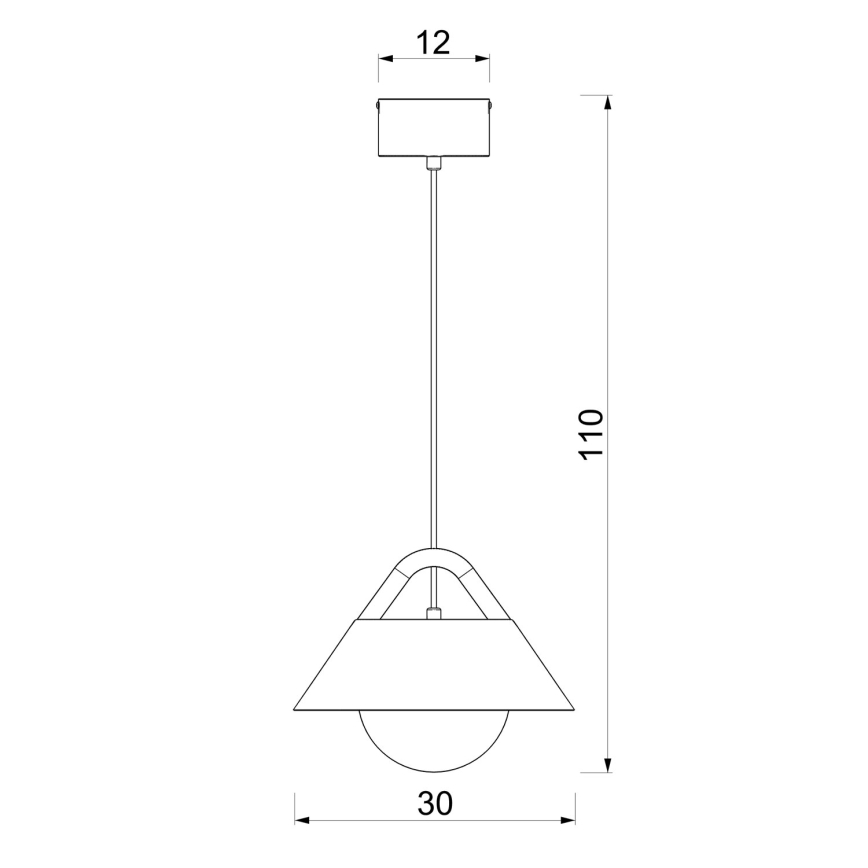 Cable-hung pendant light FUNDA 1xE27/15W/230V, bronze finish