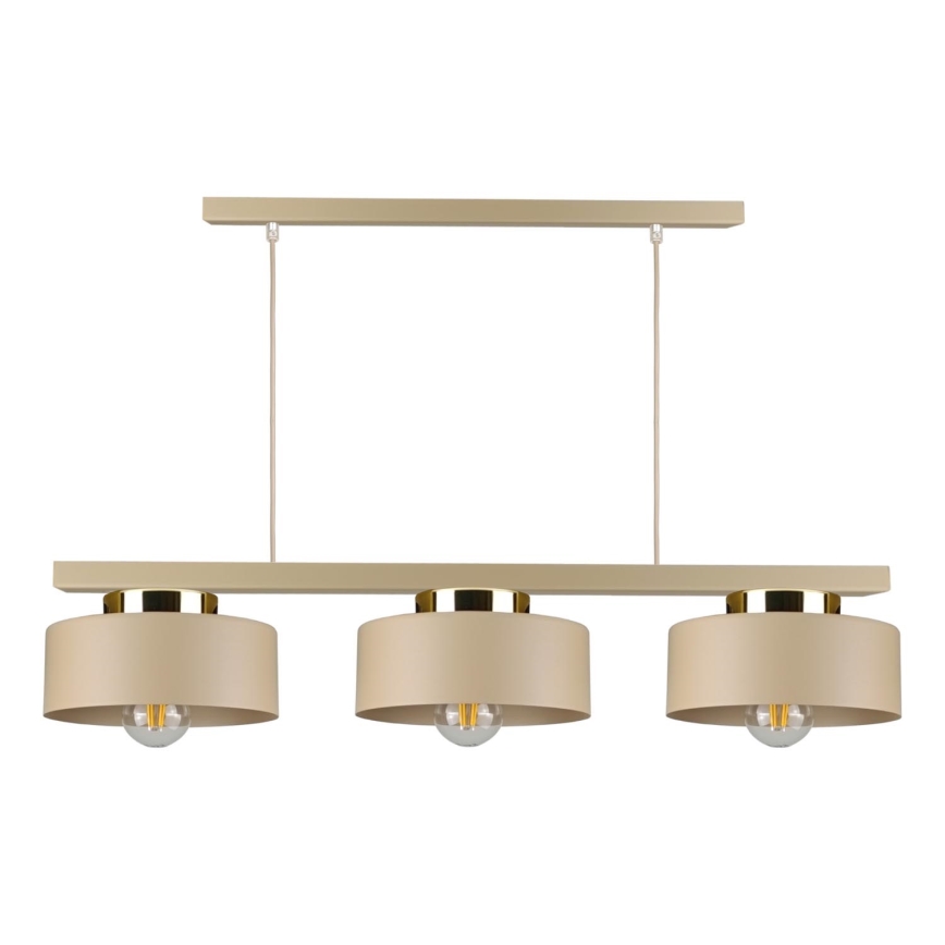 Cable-hung pendant light IGNIA 3xE27/60W/230V taupe