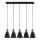 Cable-hung pendant light KEM 5xE27/40W/230V black