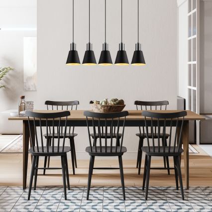 Cable-hung pendant light KEM 5xE27/40W/230V black
