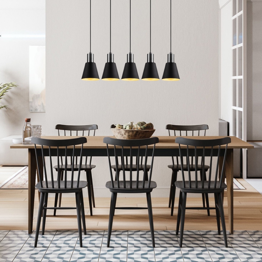 Cable-hung pendant light KEM 5xE27/40W/230V black