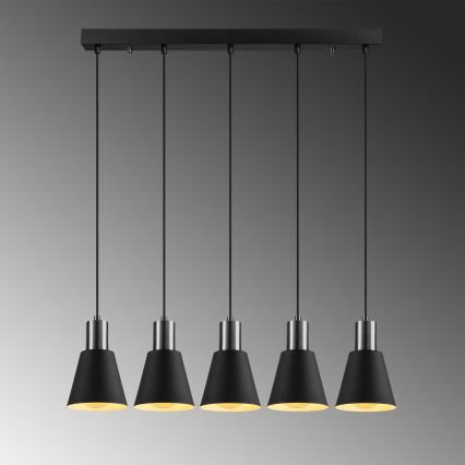 Cable-hung pendant light KEM 5xE27/40W/230V black