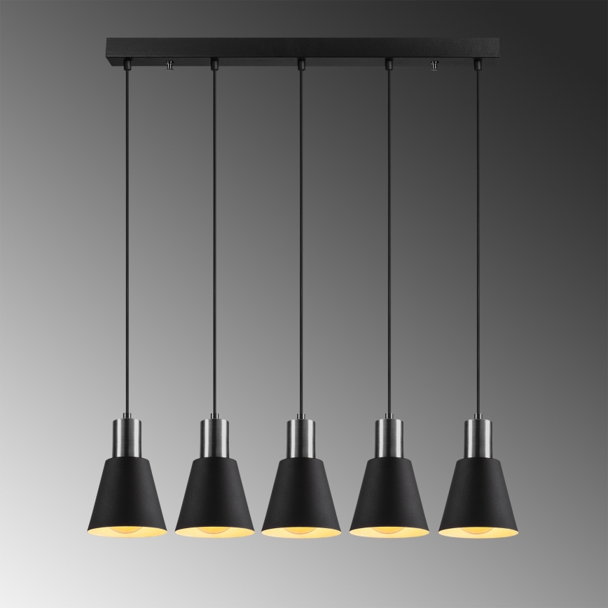 Cable-hung pendant light KEM 5xE27/40W/230V black