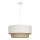 Cable-hung pendant light NATIA 1xE27/60W/230V Ø 45 cm white/brown