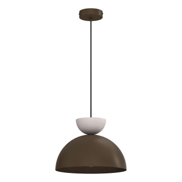 Cable-hung pendant light NEVIS 1xE27/15W/230V Ø 29 cm brown