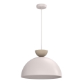 Cable-hung pendant light NEVIS 1xE27/15W/230V Ø 38 cm cream