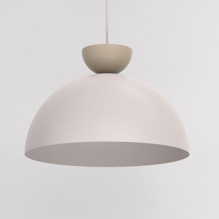 Cable-hung pendant light NEVIS 1xE27/15W/230V Ø 38 cm cream