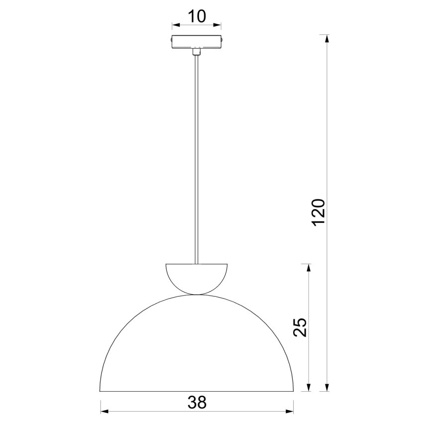 Cable-hung pendant light NEVIS 1xE27/15W/230V Ø 38 cm cream