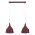Cable-hung pendant light NOAK CLASSIC 2xE27/15W/230V burgundy