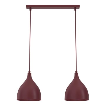 Cable-hung pendant light NOAK CLASSIC 2xE27/15W/230V burgundy