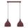 Cable-hung pendant light NOAK CLASSIC 2xE27/15W/230V burgundy