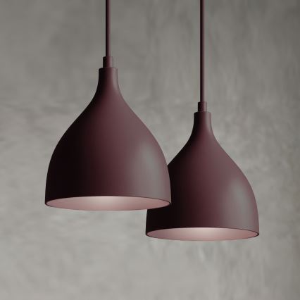 Cable-hung pendant light NOAK CLASSIC 2xE27/15W/230V burgundy
