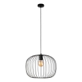 Cable-hung pendant light OVELLA 1xE27/15W/230V Ø 46 cm black