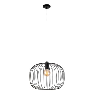 Cable-hung pendant light OVELLA 1xE27/15W/230V Ø 46 cm black