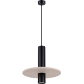 Cable-hung pendant light PELTA 1xGU10/10W/230V black/cream